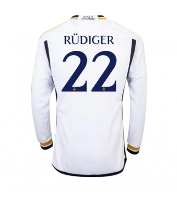 Maillot de foot Real Madrid Antonio Rudiger #22 Domicile 2023-24 Manche Longue